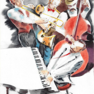 Jazz. Aquarelle original