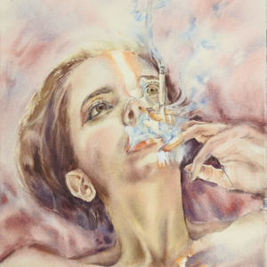 Muse. Author's aquarelle print