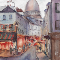 Colorful Paris. Set of five prints A3