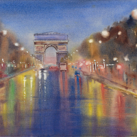 Colorful Paris. Set of five prints A3