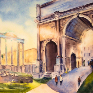 Eternal City. Author's aquarelle print