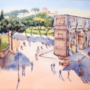 Eternal City. Author's aquarelle print